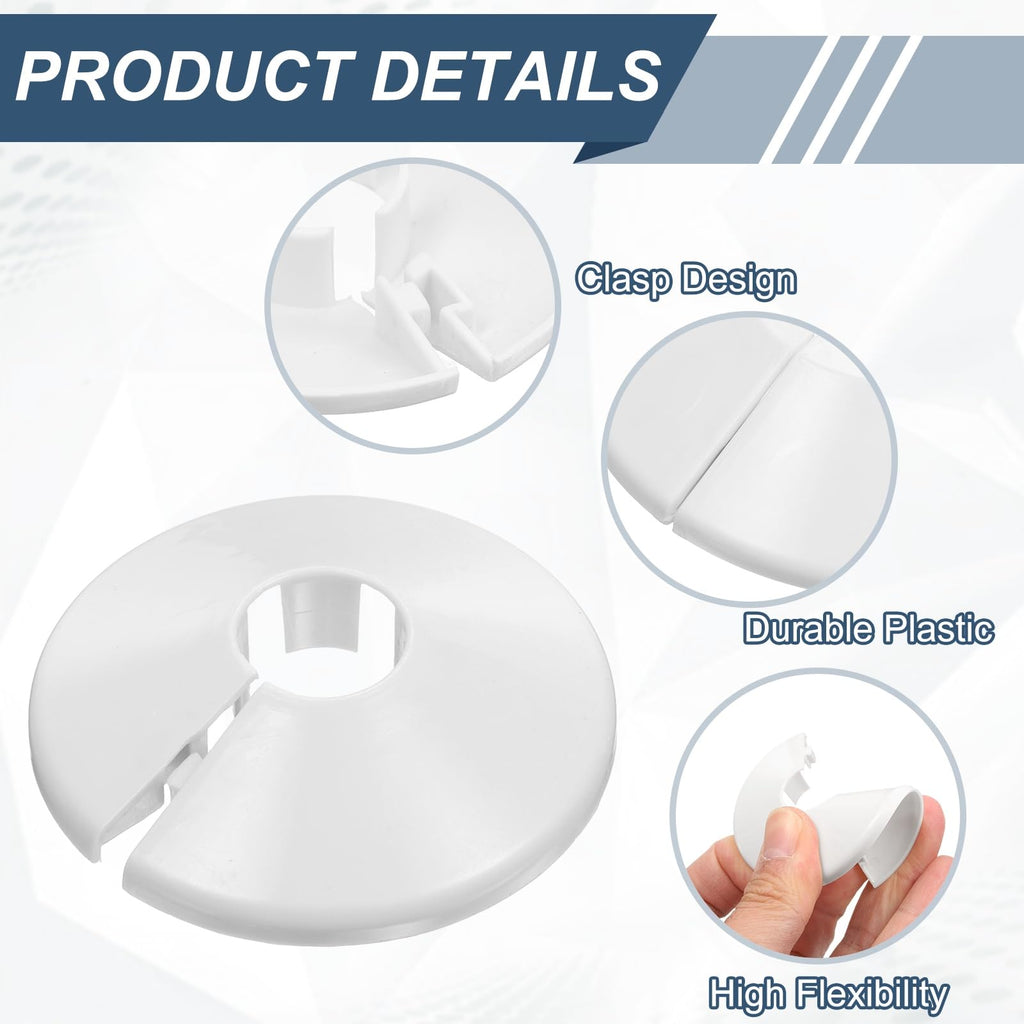 Radiator Pipe Cover Kit Fit 15mm/0.59" Tube