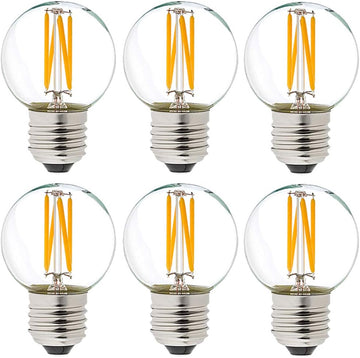 Dimmable G16.5 E26 Bulb,4w=40 watt Light Bulbs,Warm White 2700K