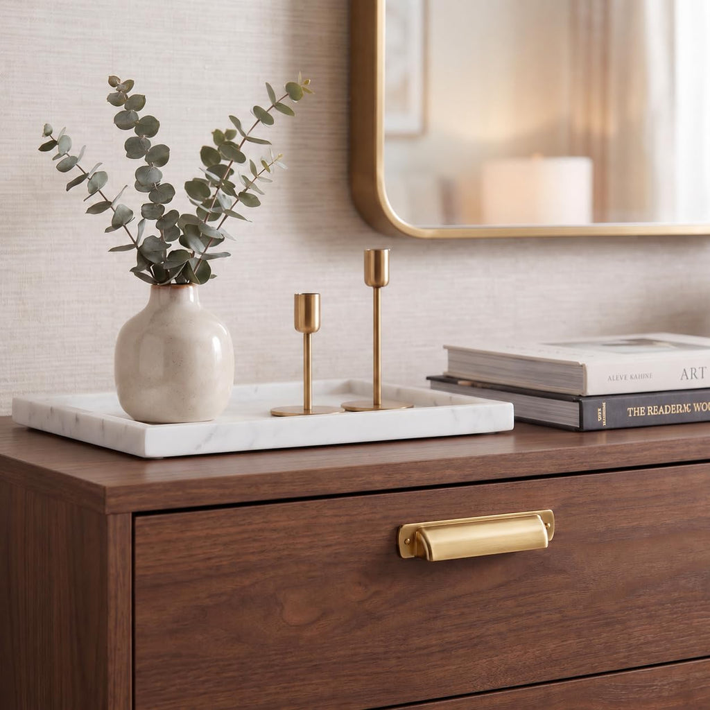 6 Pack 3" Drawer Pulls Brushed Brass Cabinet Cup Pulls Kitchen Hardware Brushed Gold Cabinet Handles Drawer Handles