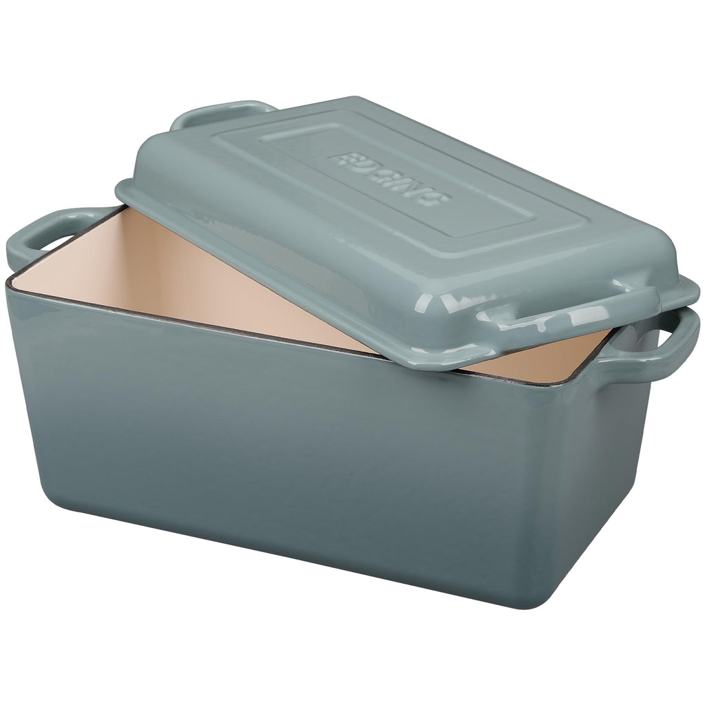 Enameled Cast Iron Dutch Oven, Oblong Bread Oven for Sourdough Bread Baking, Baking Pan, Dual Handles, Oven Safe, 4
