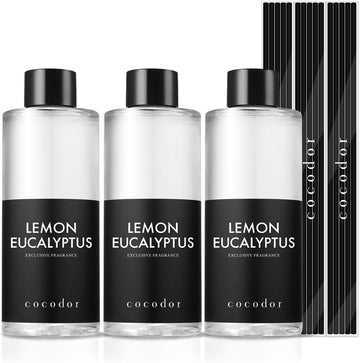 Reed Diffuser Oil Refill/Lemon Eucalyptus /6.7oz / 3 Pack/Home Fragrance, Scented Oils, Oils for Reed - Set of 3