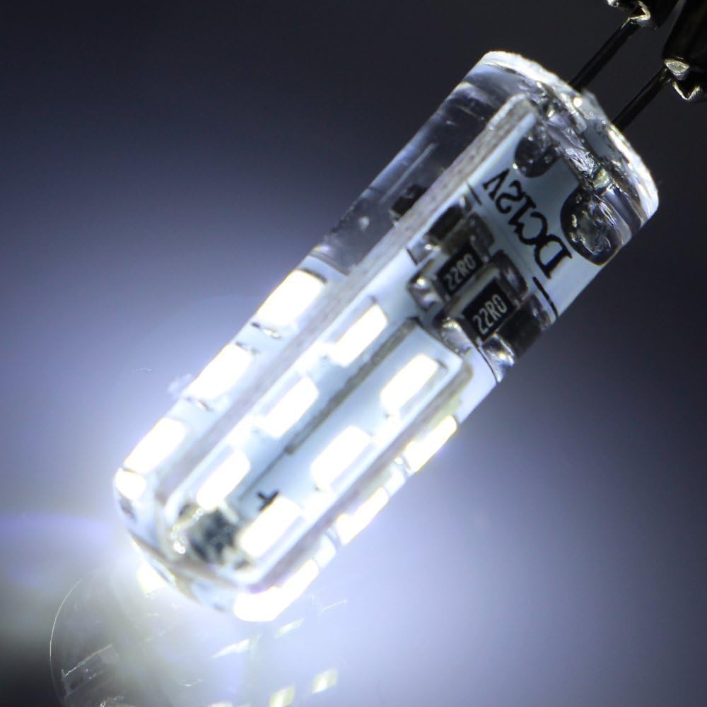 10pcs G4 LED Bulb JC Bi-Pin Base Lights 1.5 Watt AC DC 12V 10W-20W T3 Halogen Bulb Replacement Landscape Bulbs(White