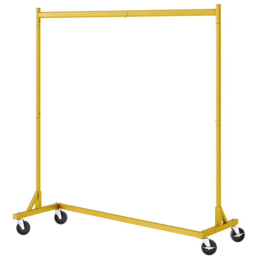 Z Rack, Rolling Clothes Racks with Z-Base, Heavy Duty Garment Rack, Clothing Racks for Hanging Clothes, Sturdy Metal