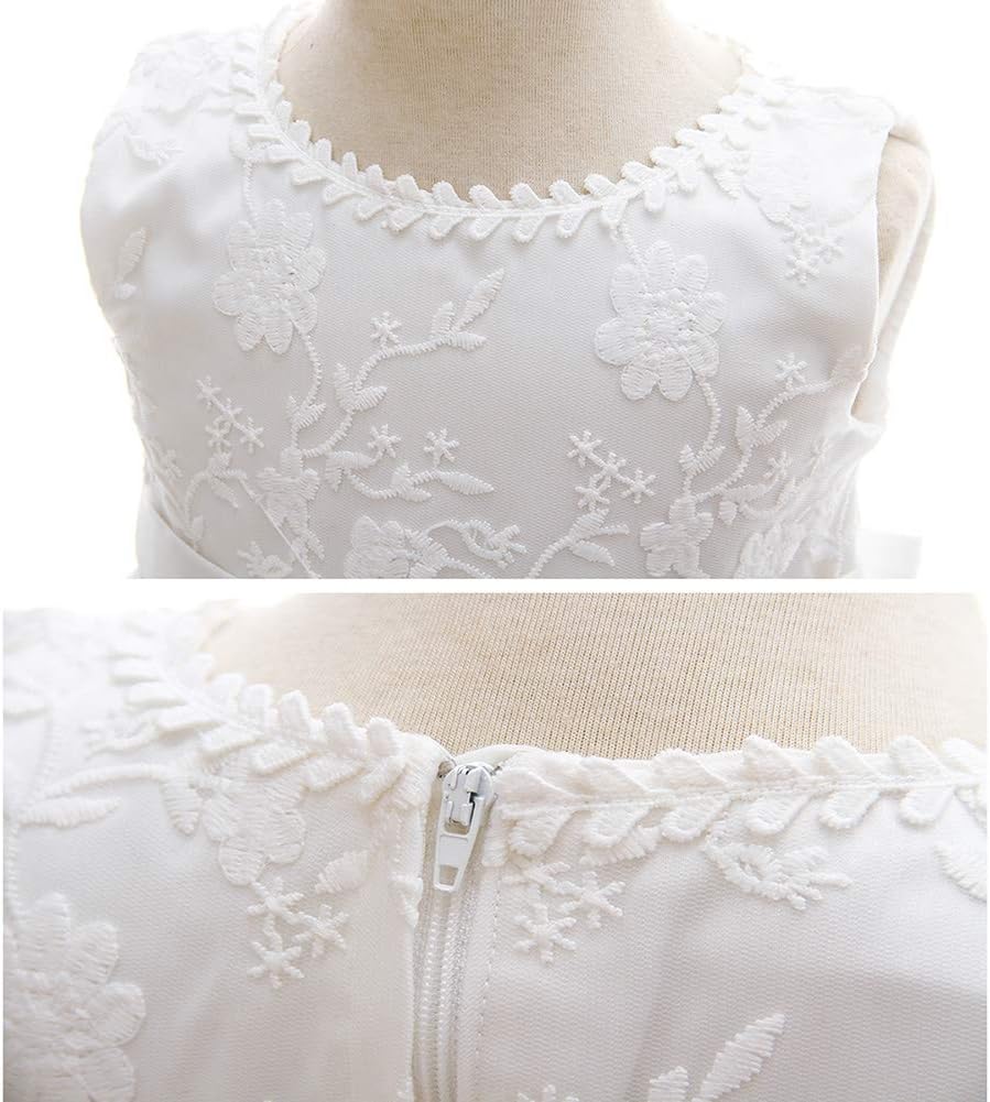 Baby Girls Lace Christening Baptism Gowns Dresses with Bonnet