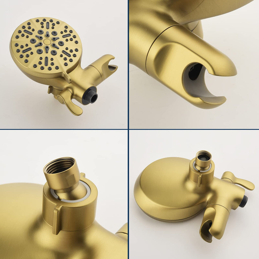 3 Handle Shower Faucet Set with Tub Spout Bathtub Shower Faucet Combo Set Shower System Complete Tub and Shower Trim