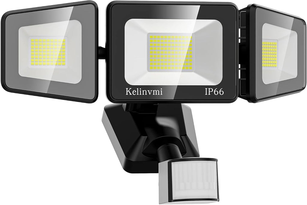120W LED Flood Lights Outdoor with Motion Sensor, 12000LM 4500K Daylight, IP66 Waterproof Dusk to Dawn Outdoor