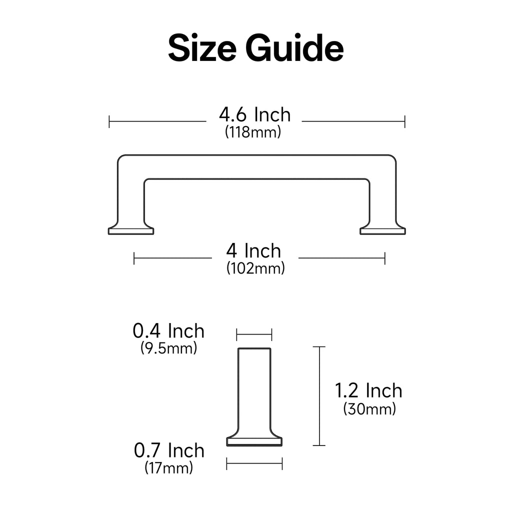 4" Brushed Antique Brass Cabinet Pulls 10 Pack, AL3046EAB