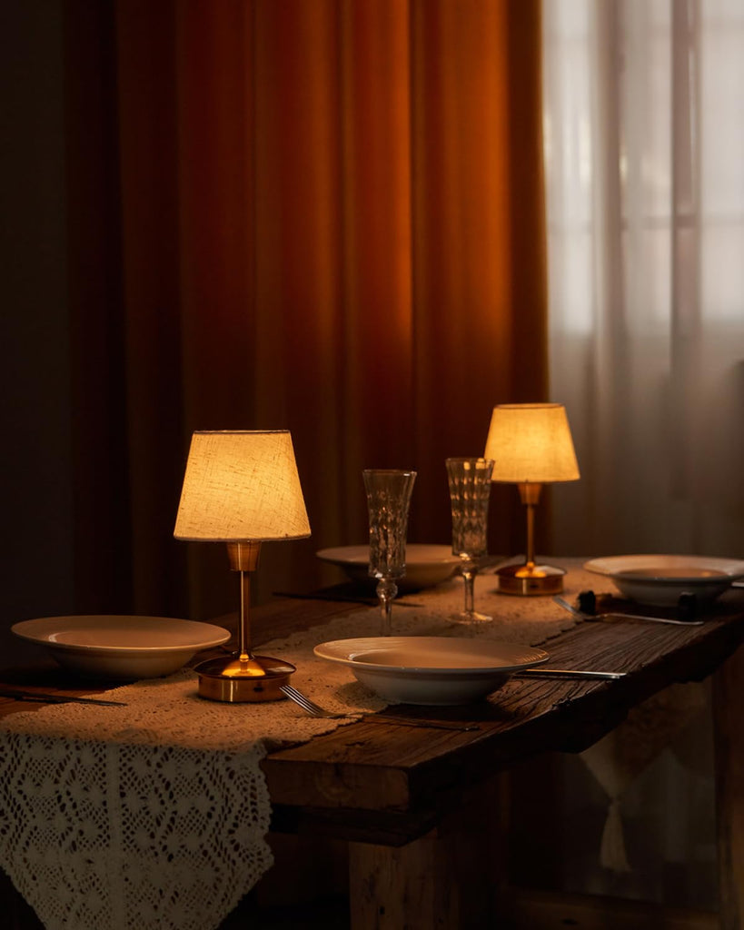Small Rechargeable Cordless Table Lamp for Restaurant Dining Table