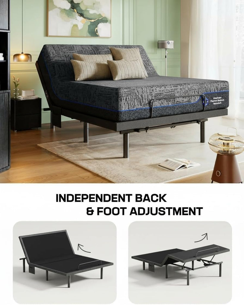 Split King Adjustable Bed Frame Electric Bed Bases with Remote