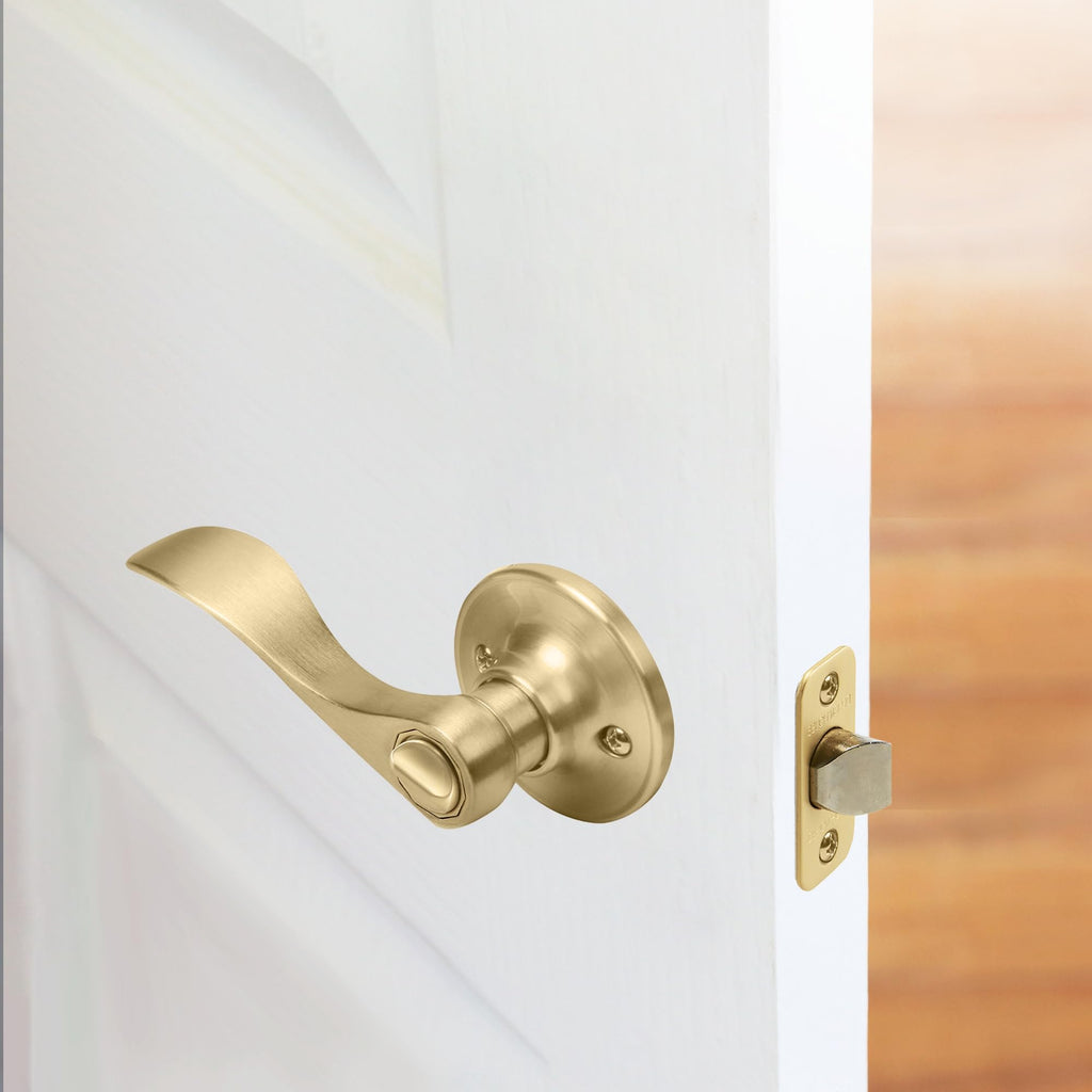 Springdale Privacy Door Lever, Satin Gold