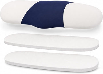 Lumbar Support Pillow for Sleeping, Lower Back Pain Relief | Memory Foam Bed Rest Waist Pillow with Cooling