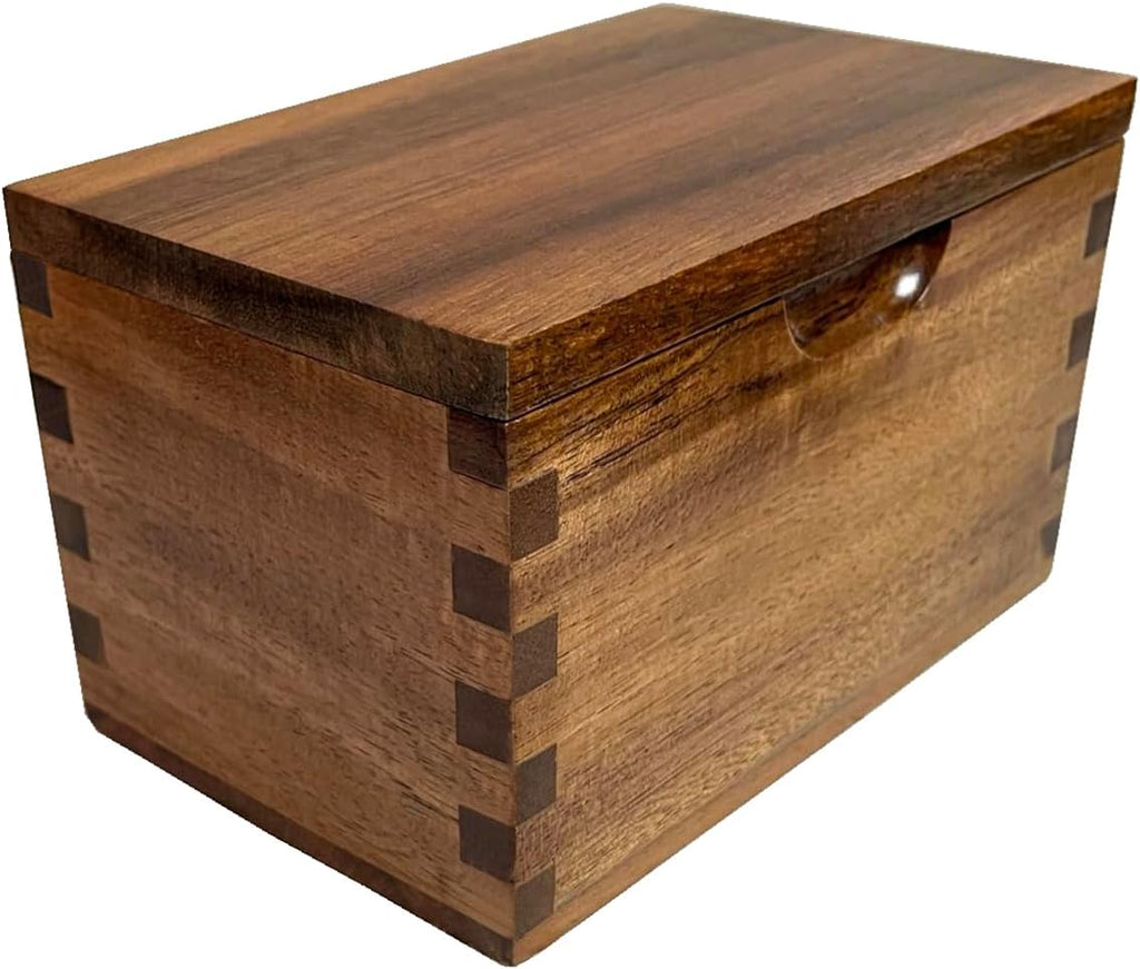 Acacia Wood Salt Cellar with Flip Lid, 20 oz Large Salt Box Counter, Salt Keeper for Gourmet Salts, Spices - Set of 20