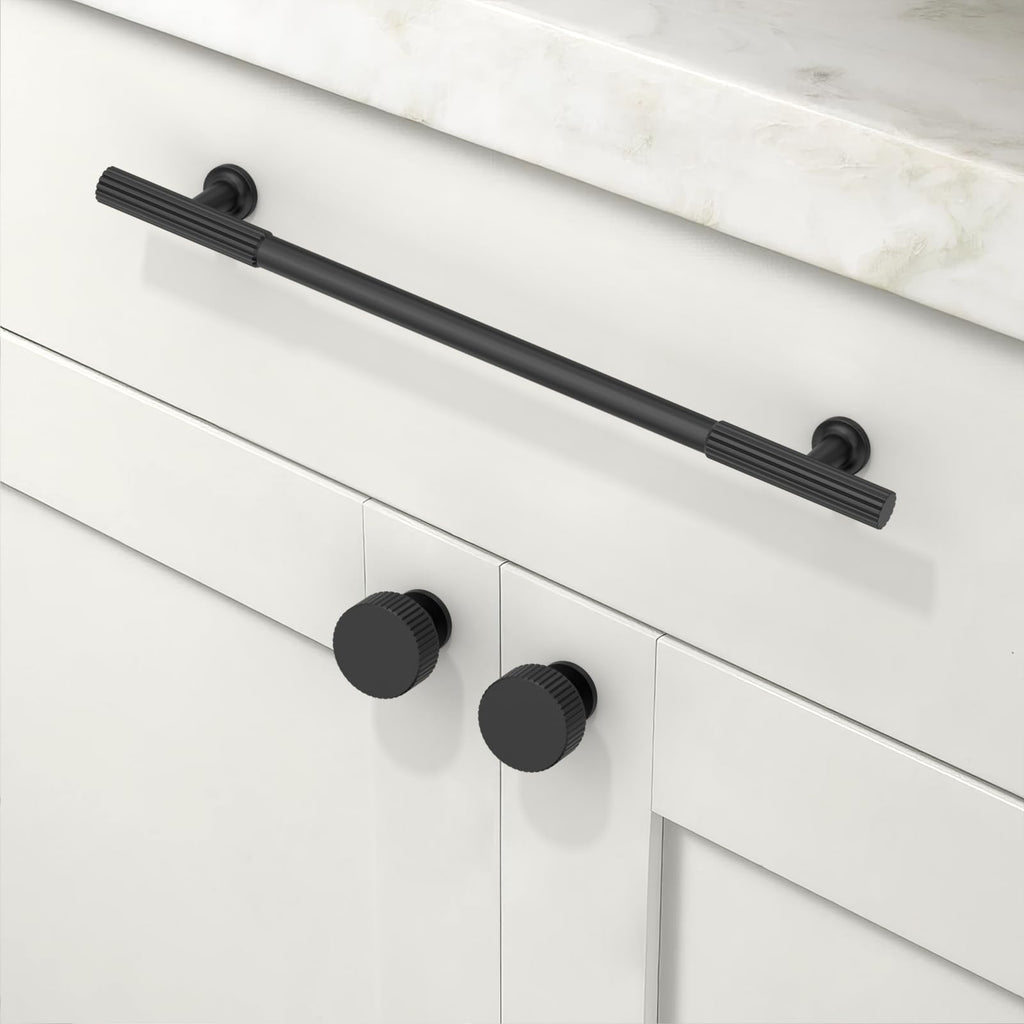 10 Pack Matte Black Cabinet Pulls 7.5 Inch(192mm) Kitchen Cabinet Handles Cabinet Hardware for Drawer Pulls