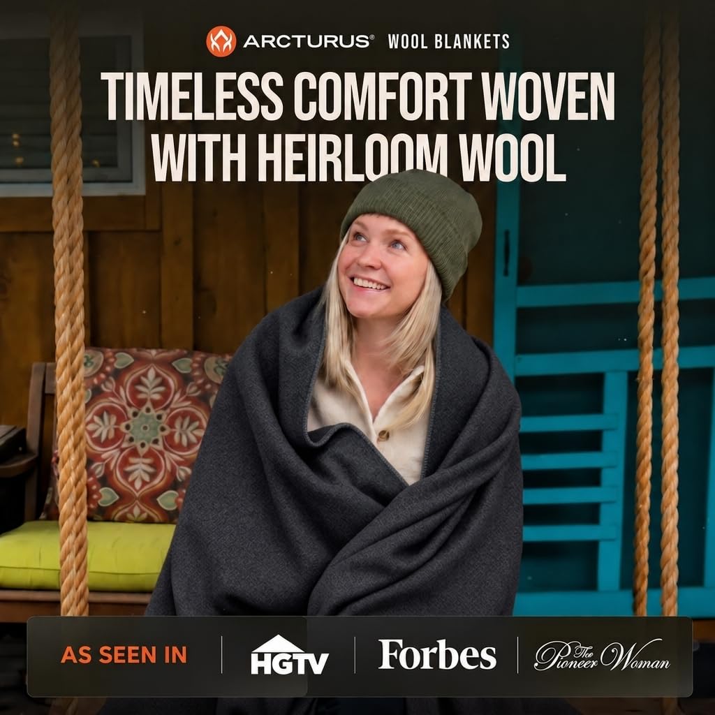 Military Wool Blanket, Twin, 64" x 88", Warm, Thick, Washable