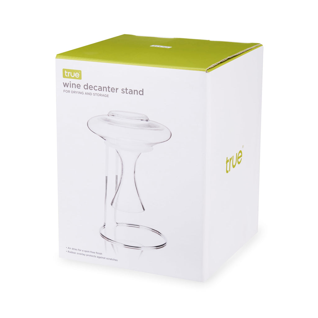 Wine Decanter Drying Stand and Holder, Essential Accessory Glassware Rack for a Spot-Free Finish, Rubber Coating