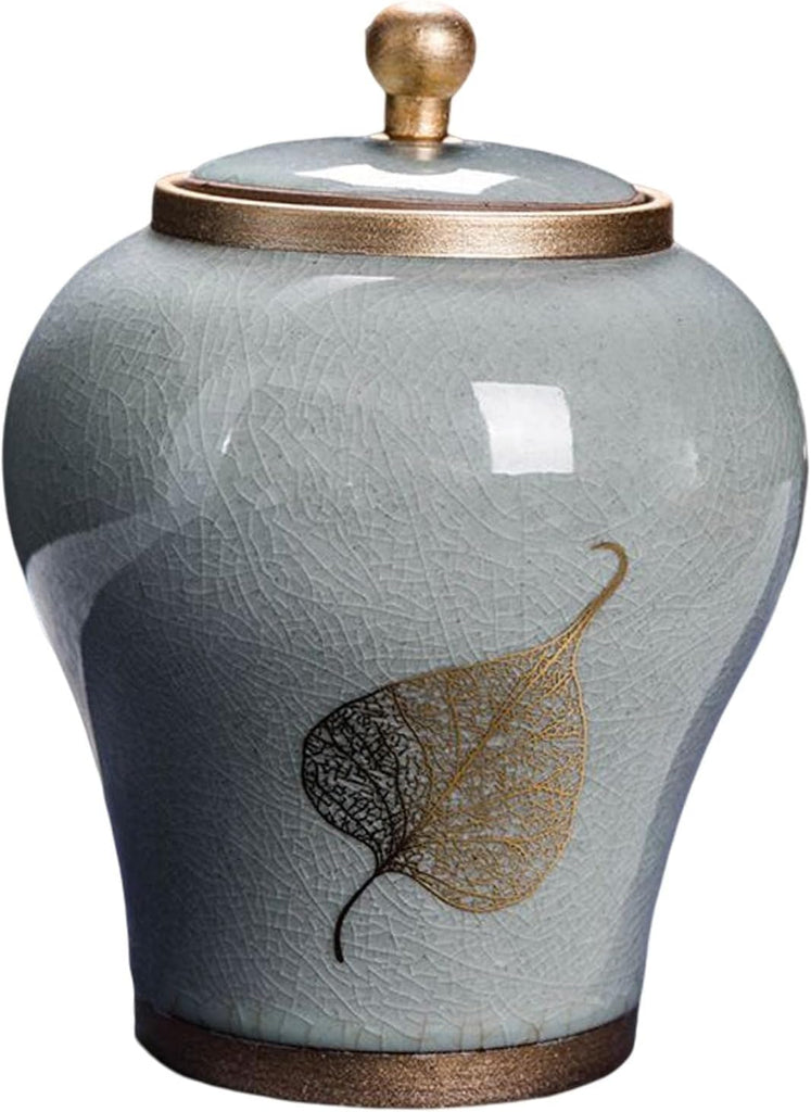Ceramic Ginger Jar Porcelain Flower Pot Storage Canister Decorative Bud Vase Home Accessory Suitable for Living Space