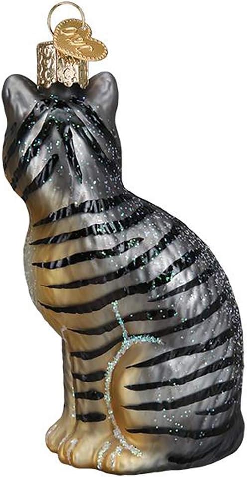 Ornaments Tabby Cat Glass Blown Ornaments