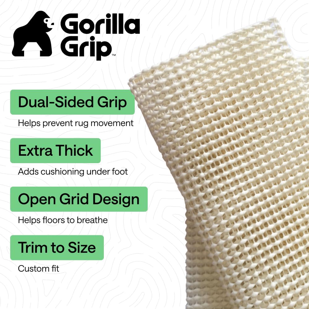 Slip Resistant Rug Pads for Hardwood Floor 8x10 Cream - Set of 80