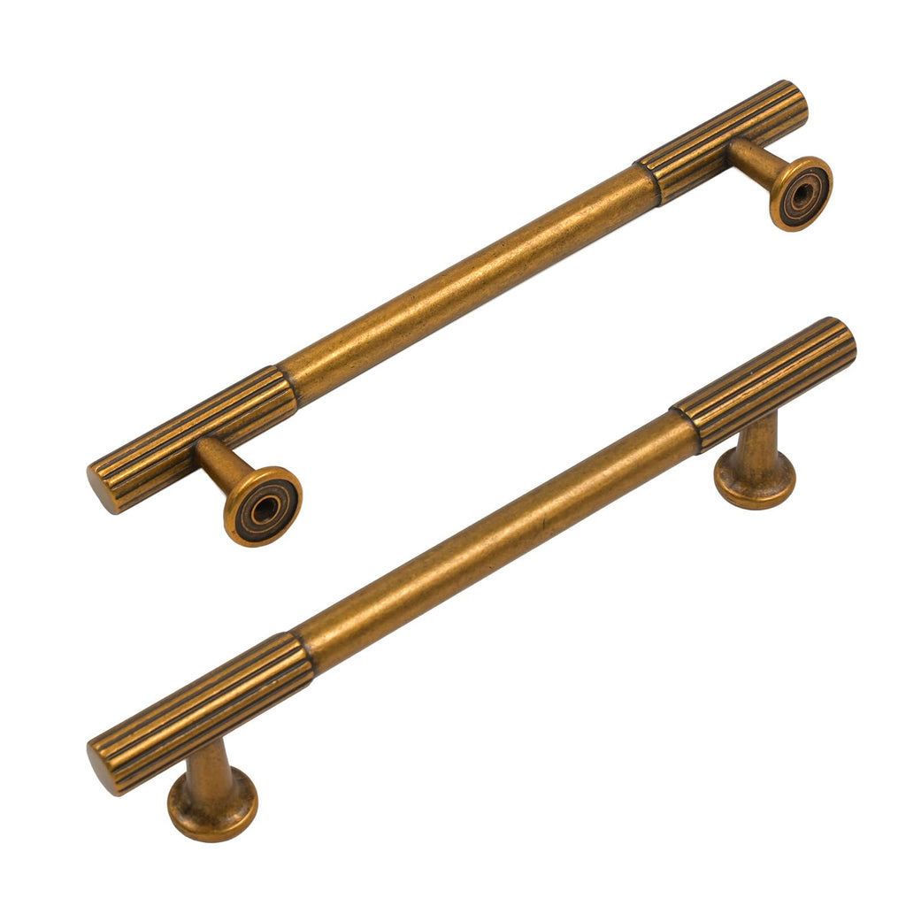 10 Pack Antique Brass Cabinet Pulls 5"