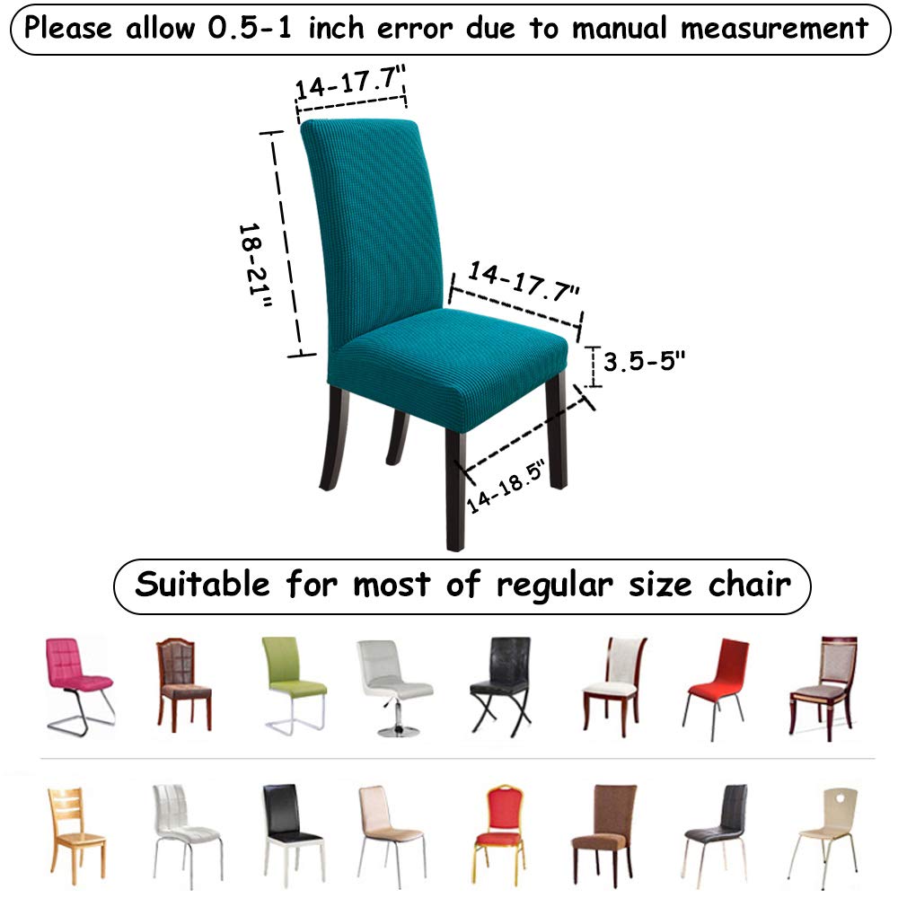 Chair Covers for Dining Chairs, 4 Pack, Teal