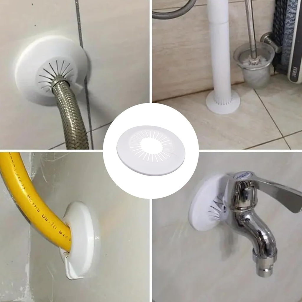 9 PCS Plumbing Cover Plates Plastic Escutcheon Plate Flange Pipe Covers (3PCS Apply to 0.4" to 1.14" and 3PCS Apply
