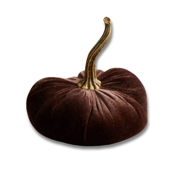 Brown Small Velvet Pumpkin (Brown)