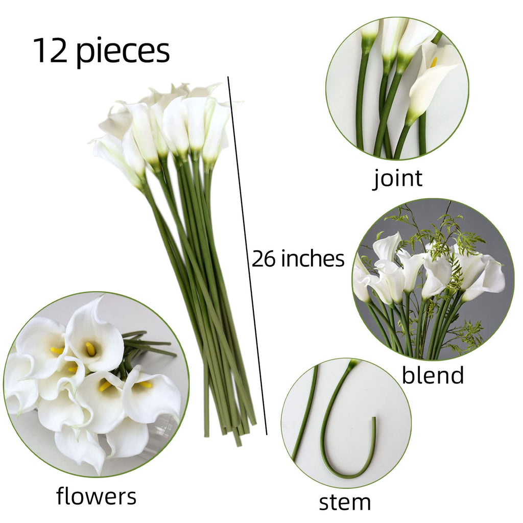 Calla Lily Flowers, Real Touch Faux Calla Lily Stems for Vases