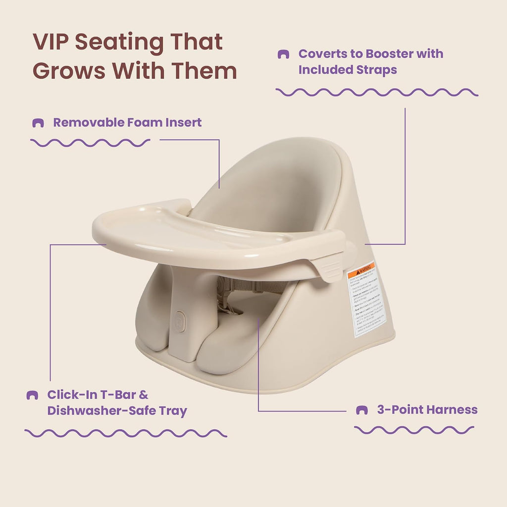 Proper Posture Floor & Booster Seat, Infant Seat & Washer-Safe Tray | Ergonomic Infant and Toddler Seat, Removable