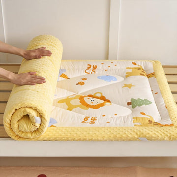 Japanese Futon Mattress, 100% Cotton, Foldable & Portable Floor Lounger Bed, Roll Up Sleeping
