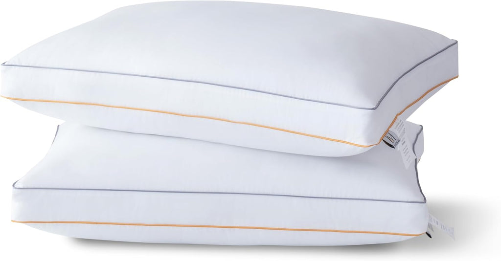 Queen Size Bed Pillows Set of 2, Down Alternative | Soft Pillow, Side Back & Stomach Sleepers, Breathable, 100%