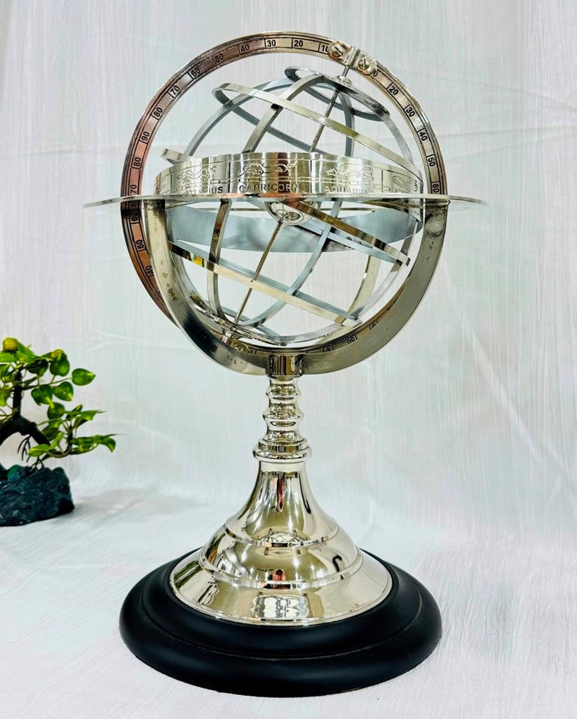 Nautical Armillary Sphere Table Decor Gold Nautical Maritime Astrolabe Globe Antique Brass Armillary Sphere