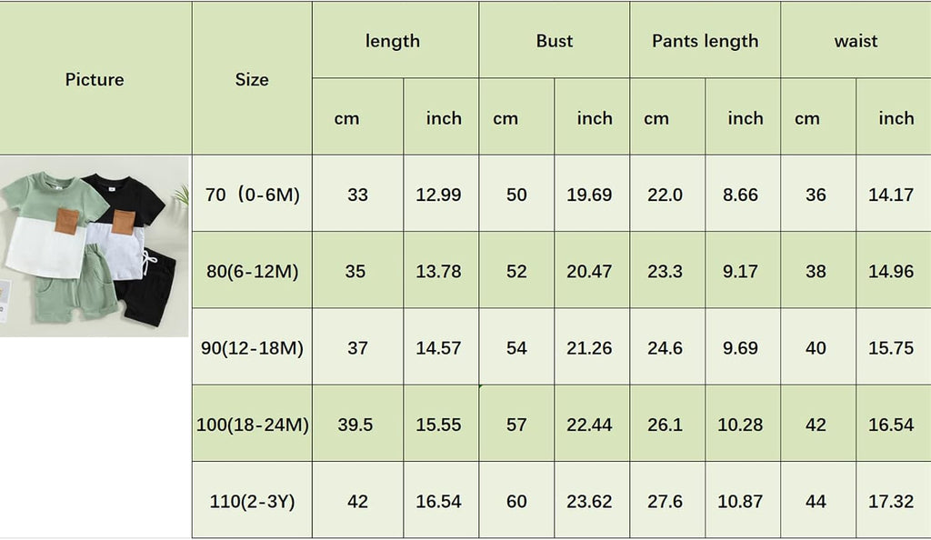 Infant Baby Boy Summer Clothes Outfit Color Block T-shirt Shorts Set