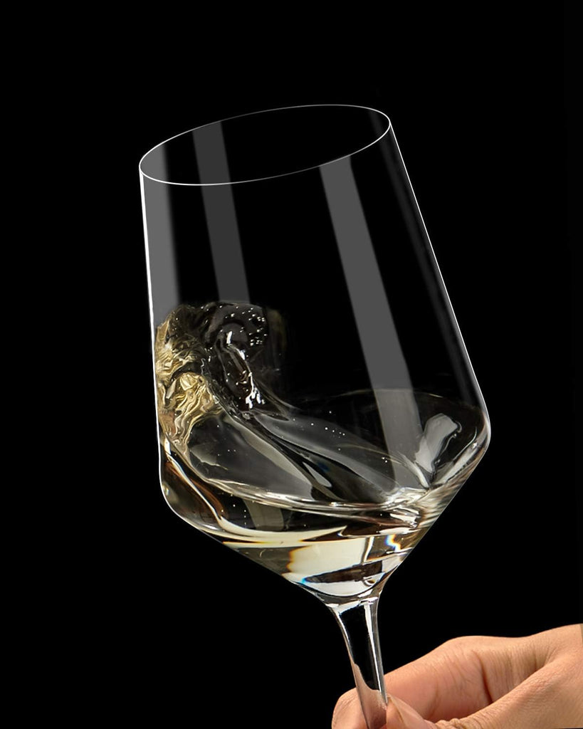 Red Wine Glasses Set of 4, Premium Crystal Wine Glasses Hand Blown,15 oz,Thin Rim,Long Stem,Perfect for Red or