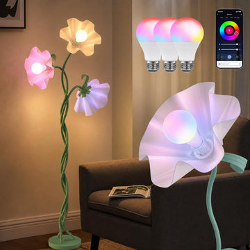 Vintage 3 Heads Flower Floor Lamp, Smart Modern Floor Lamp