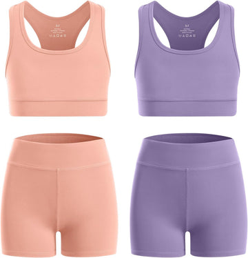 Big Girls' Workout Set, Crop Tank Top and Shorts