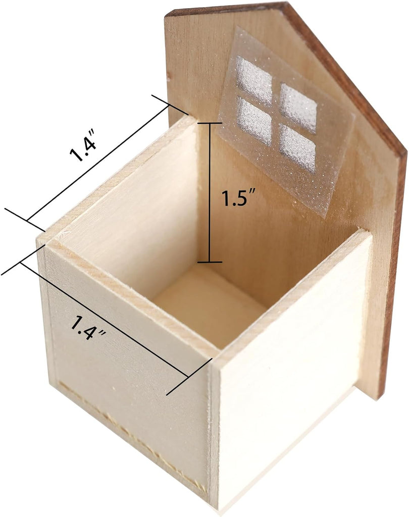 Extra-Large Wooden Advent Calendar 2025 with LED Lights, Christmas Countdown Calendar, House-Shaped Drawers for Kids
