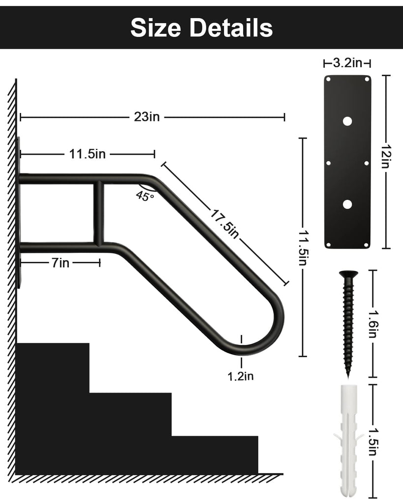 Handrails for Outdoor Steps Stair Railing Indoor