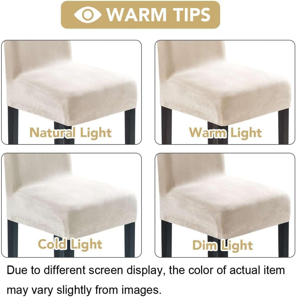 Dining Chair Covers Velvet Stretch Chair Covers for Dining Room Set of 6 Parson Chair Slipcovers