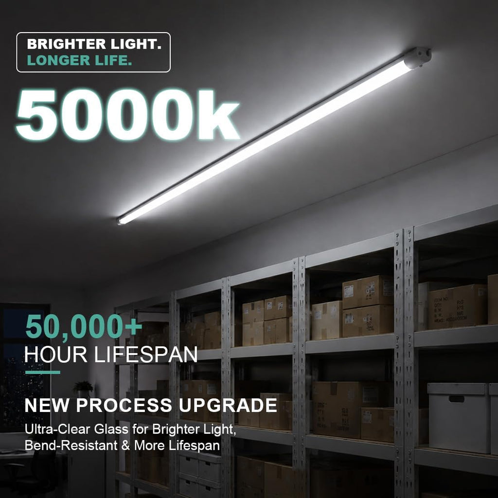 4FT T5 LED Tube Light, 24W, 5000K, Ballast Bypass, 25 Pack