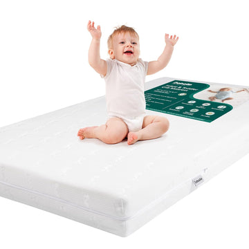 Breathable Crib Mattress, Dual Sided, Memory Foam Toddler Mattress | Machine Washable Cover, Waterproof Inner Liner