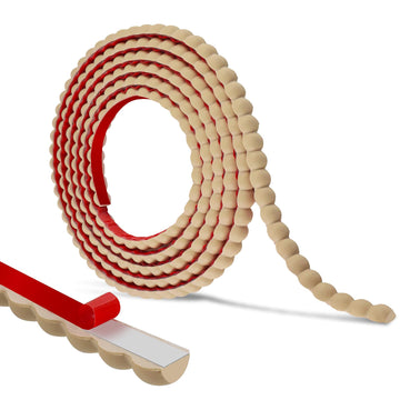 Flexible Molding Trim Peel and Stick Beaded Trim, Light Brown