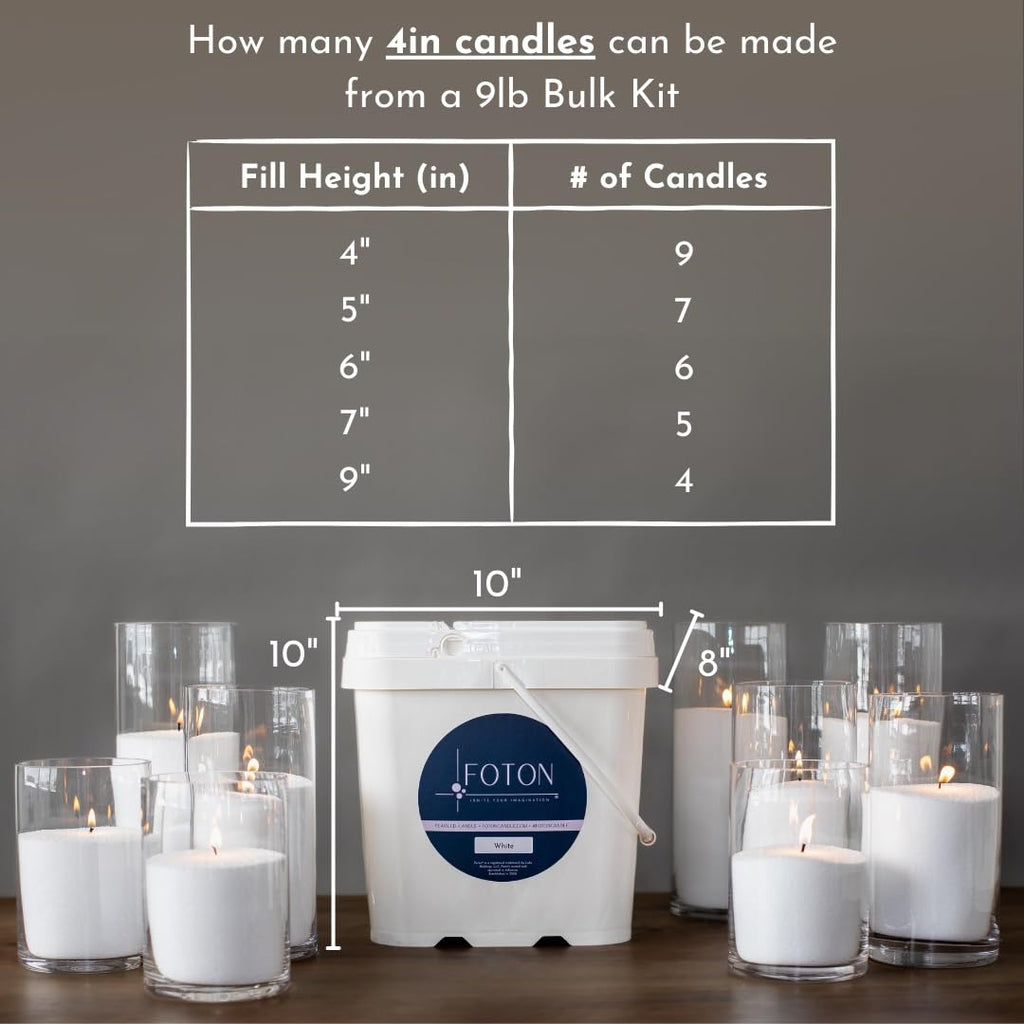 Pearled Candle 9lb - Bulk Festive Fir Christmas Tree Scented Non Toxic Luxury Long Lasting Powder Wax Sand Candles