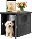 30 INCH Small Dog Crate Furniture Lockable Dog Kennel Indoor Dog Cage Heavy Duty Decorative Plastic Pet Cage End Table
