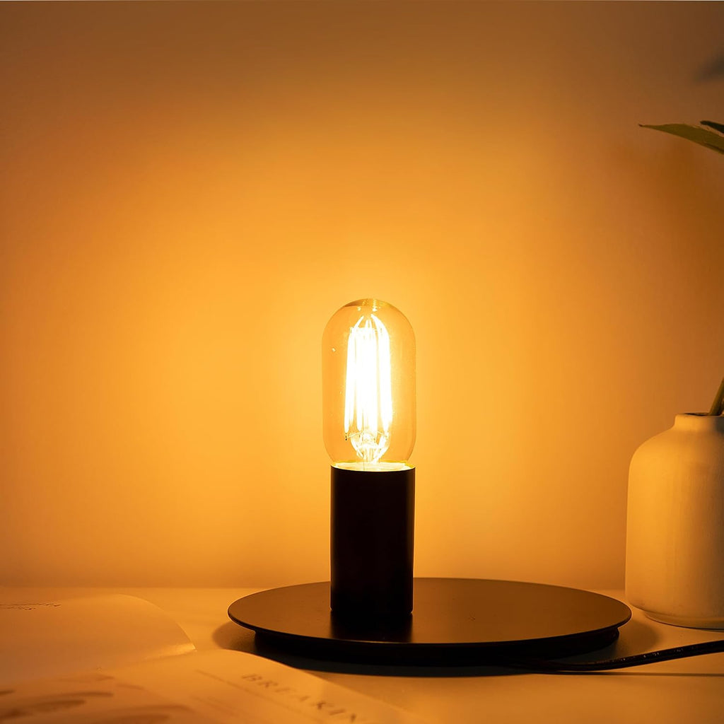 Amber Light Bulb,Dimmable Tubular led Bulb, T45 edison Bulbs, 60W, 6W 500lm