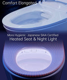 EPLO Luxury Smart Toilet with Auto Open/Close, Foam Dispenser, ADA Comfort Height Heated Seat, Warm Water/Dryer