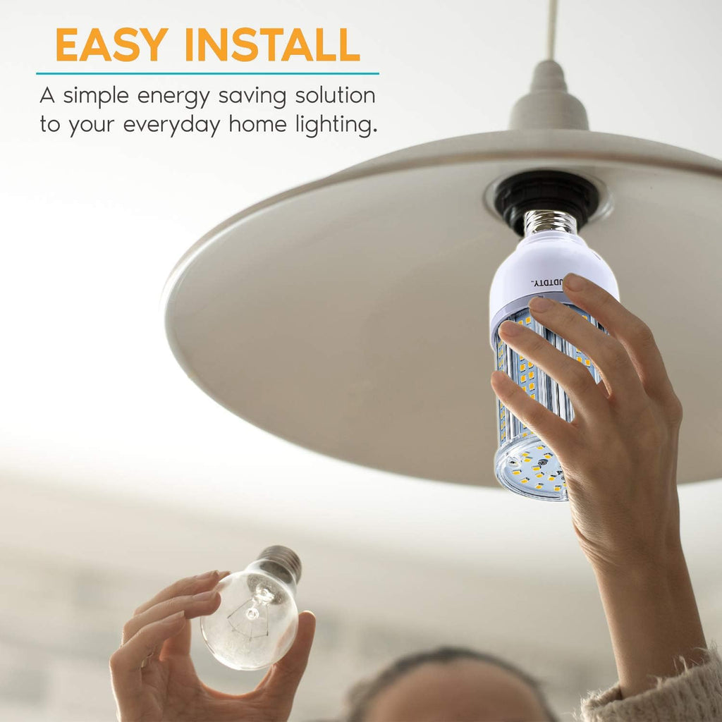 300W Equivalent LED Corn Light Bulb 5000 Lumen 5000K 30W Large Area Cool Daylight White E26/E27 Medium Base