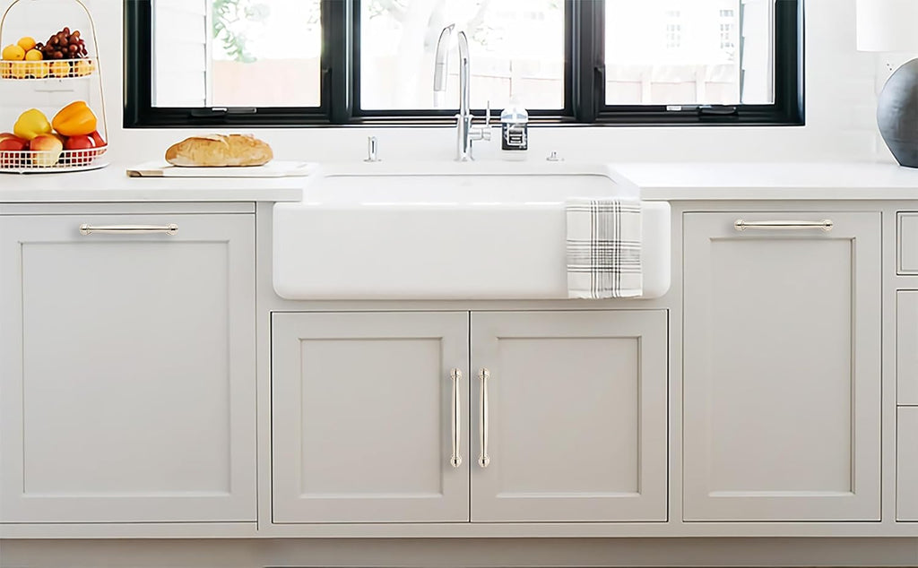 2 Pack Polished Nickel Cabinet Pulls 5 Inch(128mm) Hole Centers Heavy Duty Soild Cabinet Pulls Kitchen Cabinet