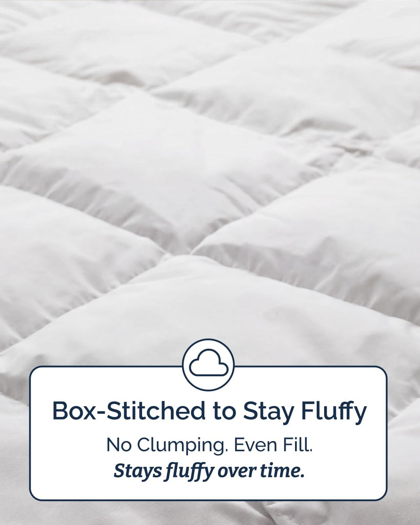 XL Comforter Set - White Bedding for All Seasons - 2 Piece Bed Set