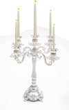 5 Arm Metal Palace Candelabra,14.5 Inch Vintage Candle Holder for Tables,Tall Candelabra Candle Standarty Events(not