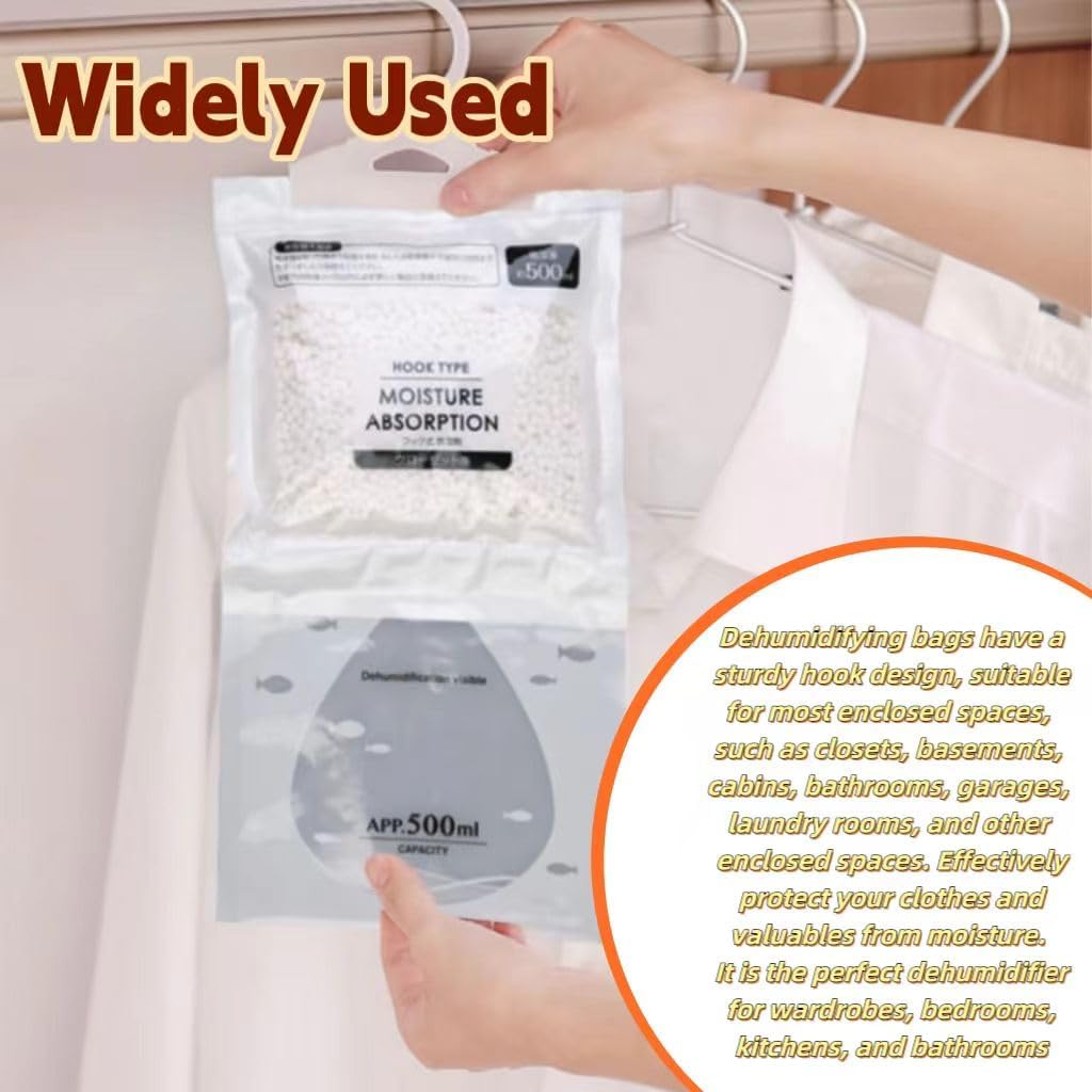 Moisture Absorbers Packets, Dehumidifier Bags, Hanging Moisture Absorber Bag, Humidity Packs,Closet Dehumidifier